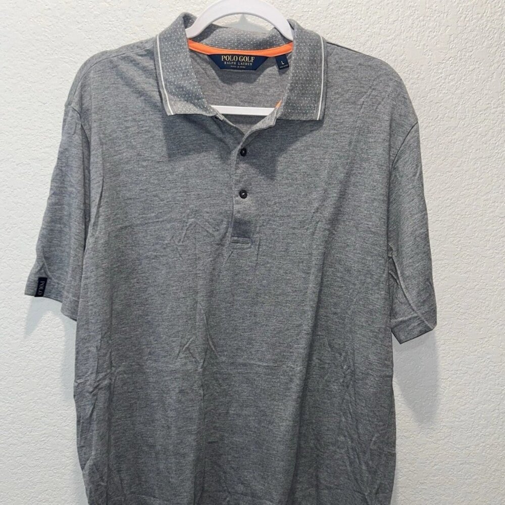 Polo Golf Ralph Lauren Polo Shirt Mens Large‎ Gray Short Sleeve Golf